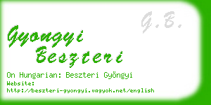 gyongyi beszteri business card